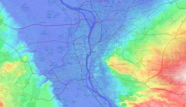 Höhenkarte von Kairo